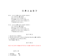 이혼청구소송양식 이혼청구소송양식